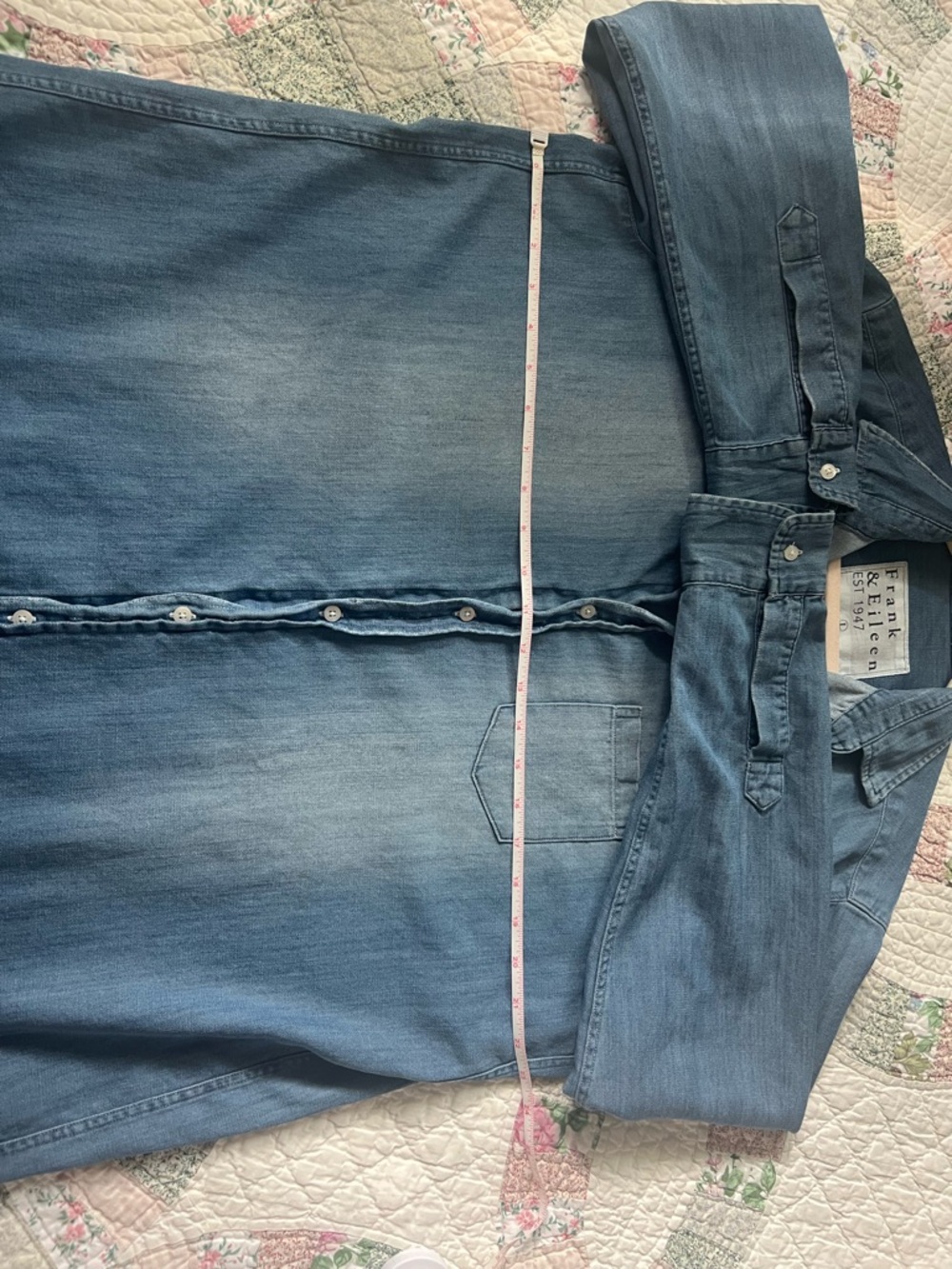 Frank & Eileen Light Blue Denim Shirt Dress - Picture 8 of 9